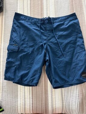 O'Neill Men's Solid Navy Blue Board Shorts